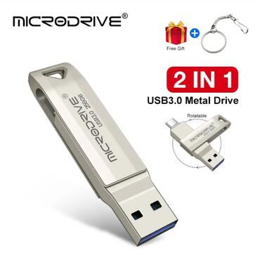 kompüterlər qiyməti: Type-C və USB 3.0 başlıqlı flash drive. Dəmir korpus Sürətli köçürmə