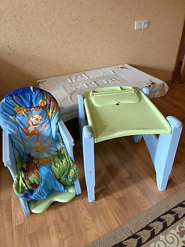 Yemək masaları, oturacaqları: Usaq üçün stol-stul desti, unvan razin. — 1