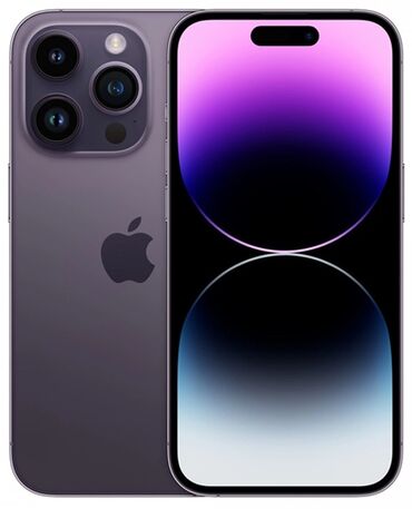 Apple iPhone: IPhone 14 Pro Max, Б/у, 128 ГБ, Deep Purple, Защитное стекло, Кабель, Коробка, 87 %