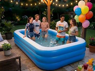 İdman və istirahət: 🌊 Elektron Nasos HƏDİYYƏ! 🎁 INTEX Şişmə Hovuz – Yay üçün ideal seçim! — 1