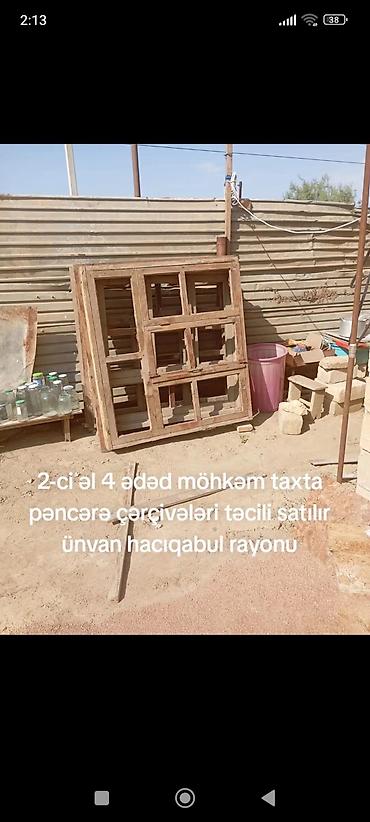 Məhsul: Taxta pəncərə çərçivələri - 4 ədəd möhkəm taxta pəncərə