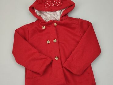 czerwone kurtki: Płaszcz, 4-5 lat, 105-110 cm, stan - Bardzo dobry