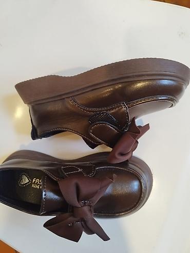 Детская обувь: Qız uşaqları üçün loafer tipli ayaqqabı - Rəng: tünd qəhvəyi - — 2