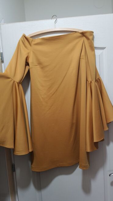 haljina icine takodje odgovara: M (EU 38), bоја - Žuta, Večernji, maturski, Dugih rukava