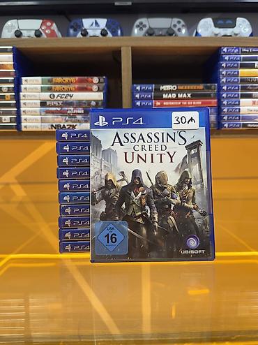 Video oyunlar və konsollar: Assasins Creed Unity-PS4 diski Oyun diski tam işlək vəziyyətdədir, heç — 1