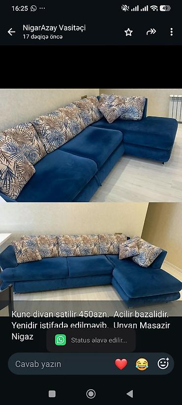 Künc divan, Yeni, Açılan, Bazalı, Çatdırılma yoxdur