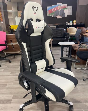 Ofis və oyun kresloları: Yeni, Təkərli, Qolları tənzimlənir, Dəri — 5