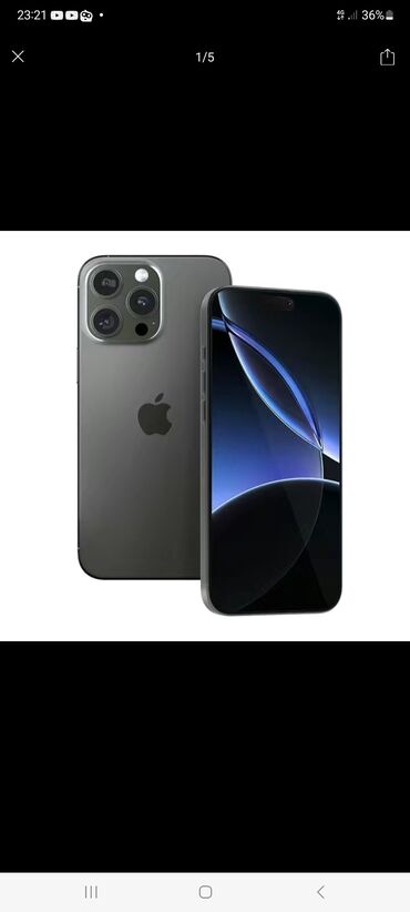 купить айфон в бишкеке: IPhone 16 Pro Max, Новый, 256 ГБ, Черный, 100 %