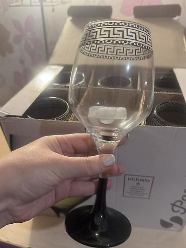 Qab-qacaq və mətbəx ləvazimatları: Qədəhlər, rəng - Qara, Şüşə, 6 ədədli dəst, 250 ml, Türkiyə — 1