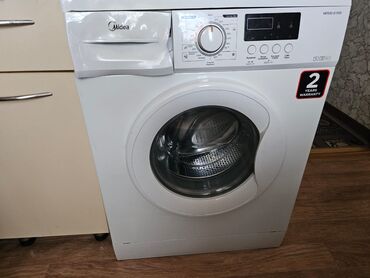 о модем: Стиральная машина Midea, Б/у, Автомат, До 6 кг, Полноразмерная