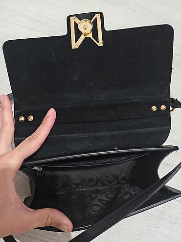 furla candy bag: Predivna crna MONA torba od prirodne junece koze Dimenzije - 25 x 13 — 9