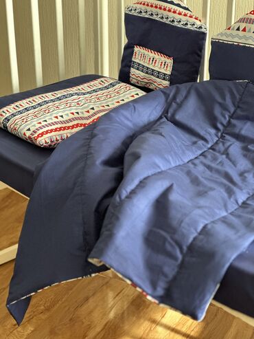 детское постельное бельё: Детское постельное белье с бортиками, новое! Ткань 100% хлопок 1000