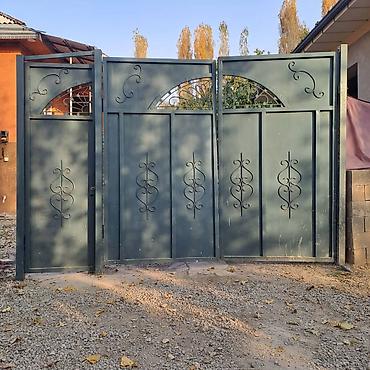 Металлические распашные ворота с калиткой - Материал: стальной at lalafo.kg Металлические распашные ворота с калиткой - Материал: стальной