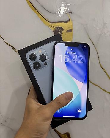 Apple iPhone: IPhone 13 Pro, 128 GB, Sierra Blue, Zəmanət, Simsiz şarj, Face ID — 2