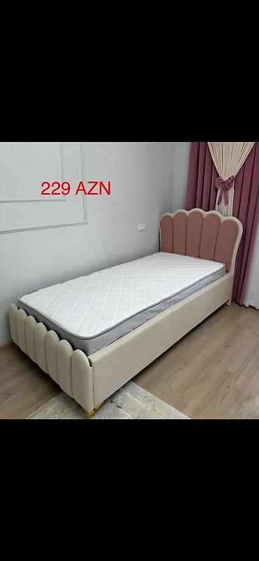 gence kravatlar: Tək nəfərlik çarpayı – 229 AZN - Zərif dizayn: dalğalı formalı yumşaq — 1