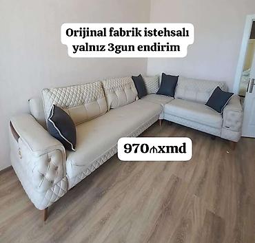 mebel evi: L‑şəkilli künc divan dəsti - Orijinal fabrik istehsalı (şəkildə qeyd — 1