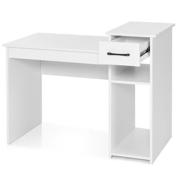 Sifarişlə yazı masaları: Dördbucaq masa, Stulsuz, Polkalı, Siyirməli, Türkiyə, Mat laminat — 24