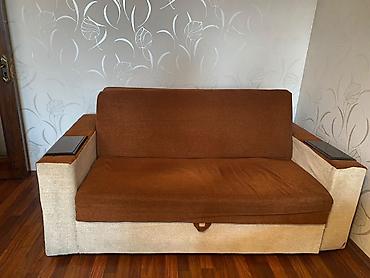 Divanlar: İki nəfərlik divan - Rəng: qəhvəyi oturacaq və söykənəcək, krem — 3