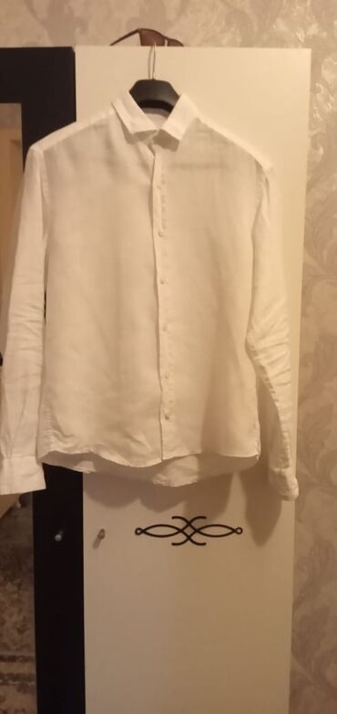 Мужская одежда: Рубашка Massimo Dutti, XL (EU 42), цвет - Белый