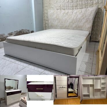 Yataq otağı dəstləri: İkinəfərlik çarpayı, Dolab, Termo, 2 tumba, İşlənmiş