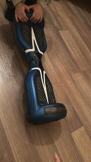 Giroskuterlər: Elektrikli hoverboard (özünü tarazlayan skuter) - Rəng: tünd mavi, ağ — 5