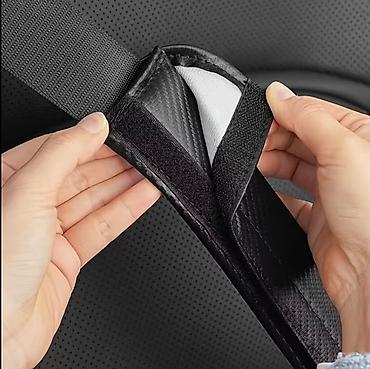 seat: Avtomobil üçün təhlükəsizlik kəməri qoruyucusu — Qara Qara rəngli — 3