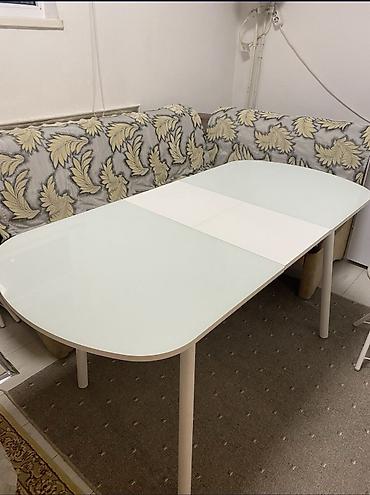study table: Шикарный раздвижной стол . Стеклянная шикарная поверхность.В закрытом — 2