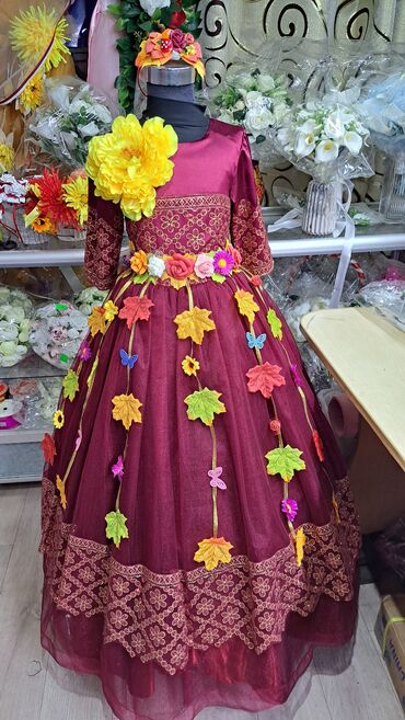 национальная платья для девочек: Детское платье, цвет - Золотой