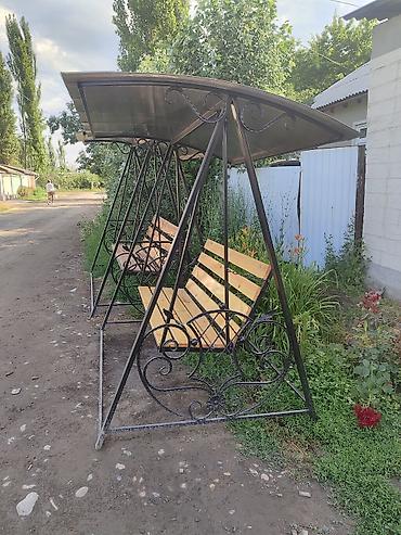 inversion stol: Садовые качели Металл, Со спинкой, С крышей — 7
