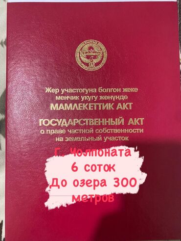 продаю дом аламедин рынок: 6 соток, Бизнес үчүн, Кызыл китеп