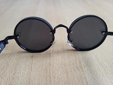 heart diffraction glasses: Okrugle sunčane naočare – retro/steampunk stil - Tamno siva/crna — 9