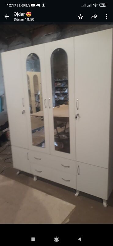 Dolablar: Yeni, Açılan, 4 qapılı Düz dolab, Qarderob, paltar dolabı — 10