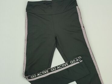 czarne rozszerzane spodnie: Leggings for kids, KappAhl, 12 years, 152, condition - Good