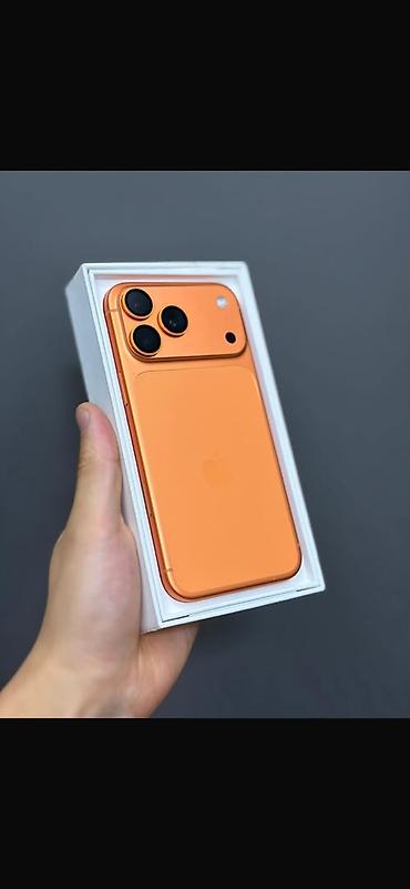 17 мини: IPhone 17 Pro Max, Б/у, 256 ГБ, Оранжевый, Коробка, 93 % — 1