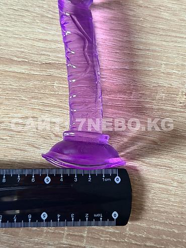 Товары для взрослых: Фиолетовый реалистичный дилдо с присоской Jelly - общая длина 14 см — 7