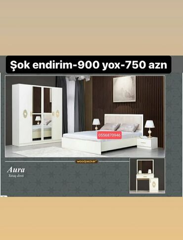 Divanlar: İkinəfərlik çarpayı, Dolab, Termo, 2 tumba, Azərbaycan, Yeni