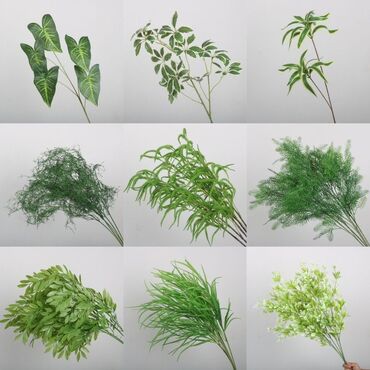 Süni güllər: Süni yaşıl bitki bəzəkləri – interyer və tədbirlər üçün dekorativ — 13