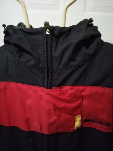 Zimske jakne: Billabong zimska/ski jakna sa kapuljačom, crno‑crvene pruge sa žutim — 2