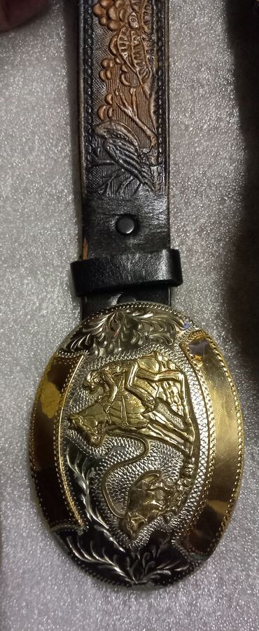 Ремни и пояса: Ремень, Другой бренд, Материал: Натуральная кожа, Мужские, Б/у — 3