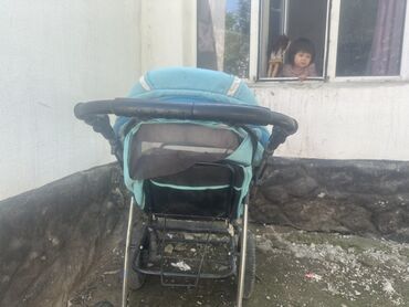 Коляски: Коляска, цвет - Голубой, Б/у