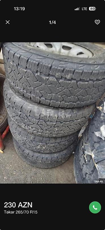 bmv disk: İşlənmiş Şin Lassa 265 / 70 / R 15 — 1