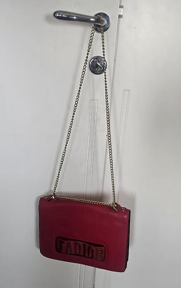 Torbe: Christin Dior J'adore kozna torba. J'ADIOR Shoulder Bag, crvena — 25