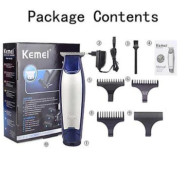 kemei km 1627: Trimmer Kemei 5021 - 60 Dəqiqə / 1 Sürət / Polad bıçaqlı / Göy rəng / — 6