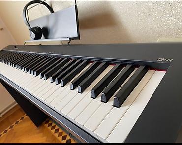 pianolar: Məhsul: Casio CDP-S110 BK rəqəmsal piano + dekorativ şüşə vaza Casio — 4