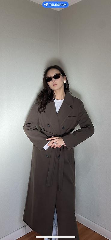 Пальто: Пальто, Классика, Осень-весна, Длинная модель, S, M — 12