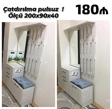 sultan kunc divan: Dəhliz üçün çoxfunksiyalı asılqan və dolab dəsti - Ölçü: 200x90x40 sm — 1