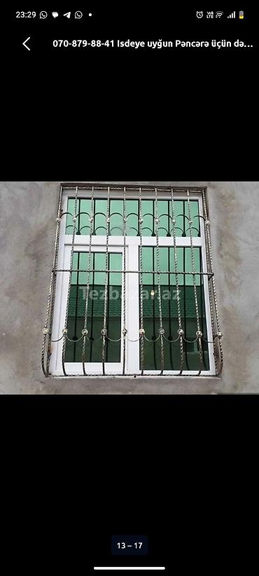 pencere modelleri: Pəncərə üçün dekorativ və təhlükəsizlik məqsədli dəmir barmaqlıqlar - — 4