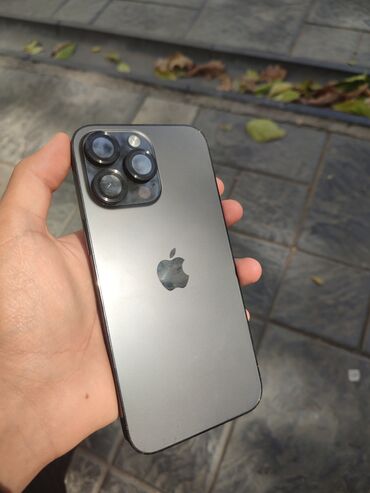Apple iPhone: IPhone 14 Pro Max, Б/у, 128 ГБ, Black Titanium, Зарядное устройство, Защитное стекло, Чехол, 84 %