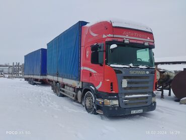 тракторго прицеп: Чиркегич, Scania, Тенттелген, Колдонулган