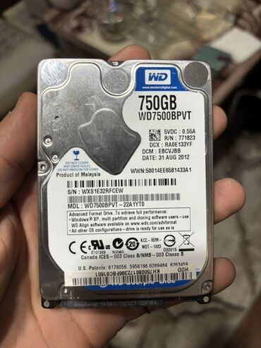Sərt disklər (HDD): Daxili Sərt disk (HDD) Western Digital (WD), 512 GB, 2.5"